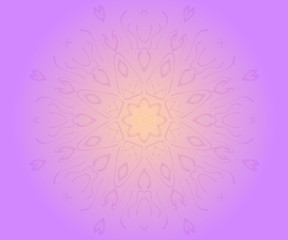 Abstract snowflake on a violet background