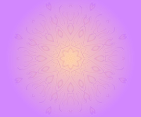 Abstract snowflake on a violet background