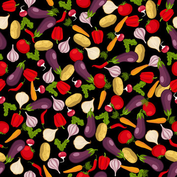 vegetables seamless pattern