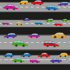 colorful car pattern vector illustration