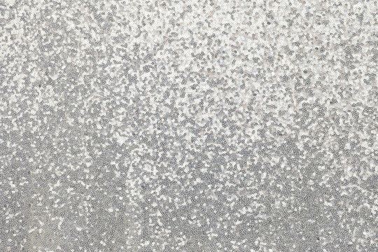 Silver sequined fabric