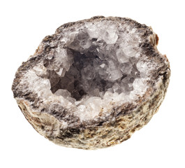 quartz crystal geode isolated - obrazy, fototapety, plakaty