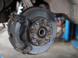 car engine with tools