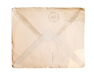 Vintage yellowed envelope