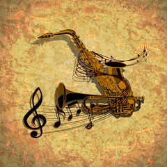 form of saxophone and trumpet