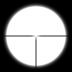 Vector sniper rifle optical sight with crosshair