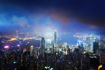 Hong kong from the Victoria peak