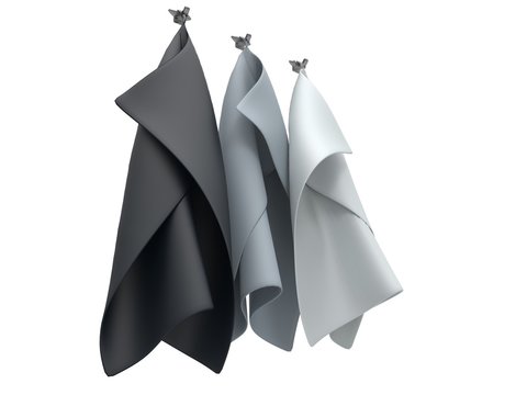 Black And Grey Kitchen Cloths - Closeup