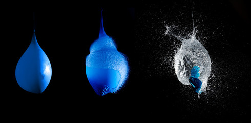 water balloon explosion three stages