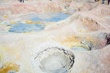 Steaming hot water ponds on the Andes, Bolivia