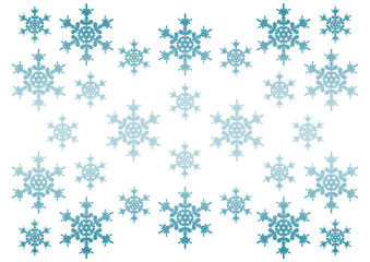 雪の結晶模様の背景イラスト