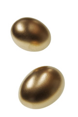 golden egg isolated on white background