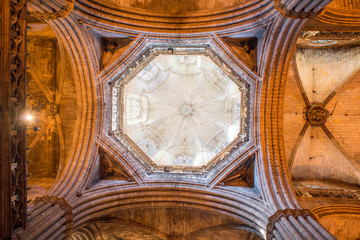 Fototapeta na wymiar Santa Eulalia, Metropolitan Cathedral Basilica of Barcelona, Spain.
