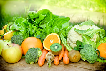 Fresh fruits and vegetables