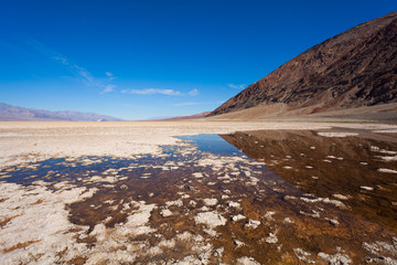 Salt and water in the Death Valley