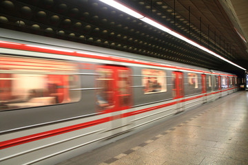 Fototapeta na wymiar Prague subway station
