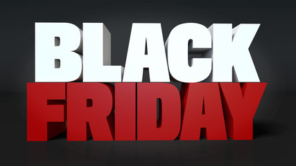 Black Friday on black background.
