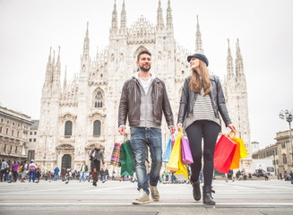 Fototapeta premium Couple shopping