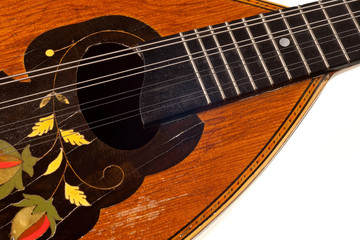 Fototapeta premium antique mandolin isolated on white background