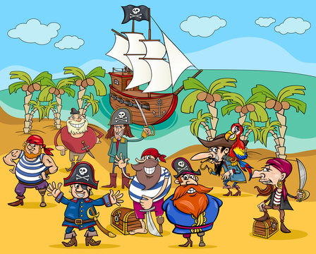 pirates on treasure island cartoon