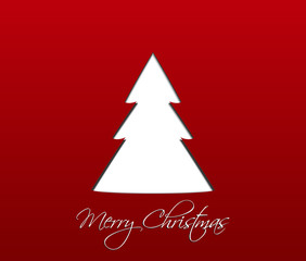 Simple red christmas card