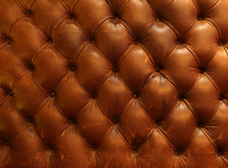 brown buttoned leather texture.