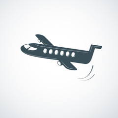 Airplane symbol, vector illustration