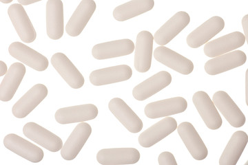 unmarked pills isolated