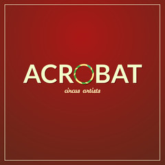 Acrobat logo, vector illustration