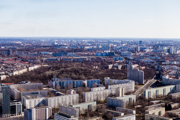 Obraz premium Aerial view of Berlin. Panorama of Berlin. Berlin bird's-eye vi