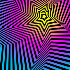 Abstract optic illusion - colorful background. Cmyk concept