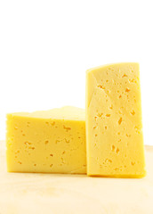 Yellow cheese photographed