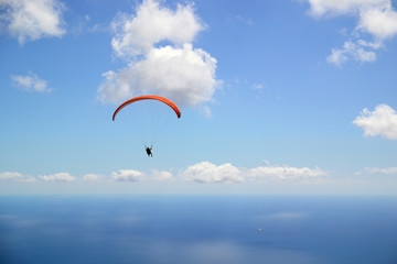 Paragliding with stunning views of the sea