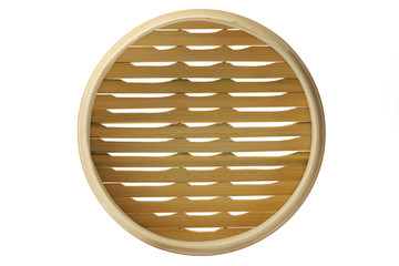 Bamboo steamer top view