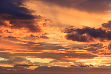 Fototapeta na wymiar sunset orange sky