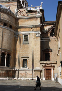 Mantoue, Place Andrea Mantegna, Italie