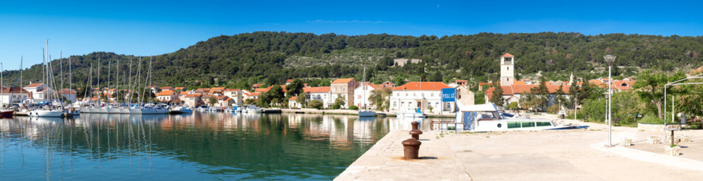 Panorama of Veli Iz on the island of Iz in Croatia.