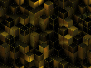 3D cubes abstract background