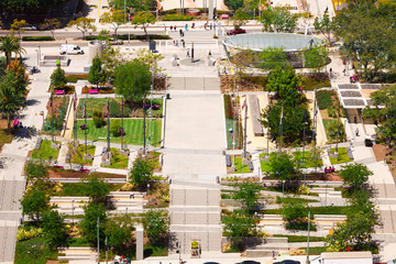 Obraz premium View from top of Grand Park in Los Angeles