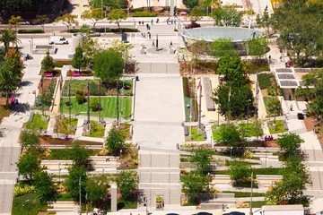 Tuinposter View from top of Grand Park in Los Angeles © Sergey Novikov