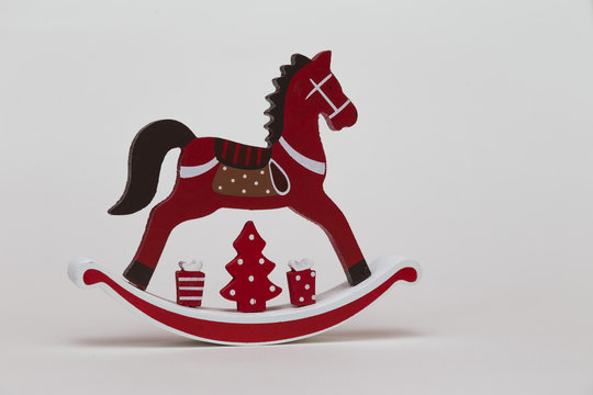 oggetto natalizio (Cavallino in legno)