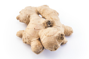 Ginger root isolated on white