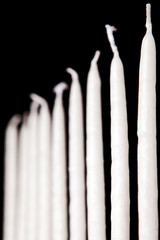 white hanukkah candles