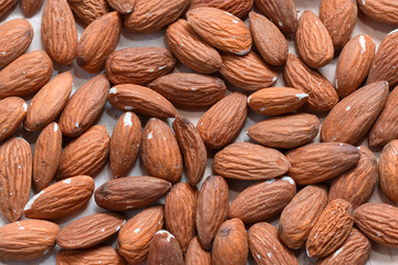 Almonds background macro