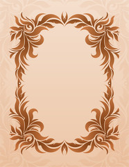 Luxurious vintage frame on grunge background with  blank space f