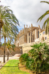 Fototapeta premium The Cathedral of Santa Maria of Palma de Mallorca, La Seu, Spain