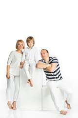 happy family  on white background