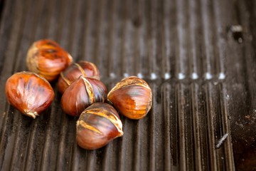 Delicious roasted chestnuts