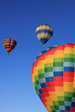 colored air balloons at the blue sky