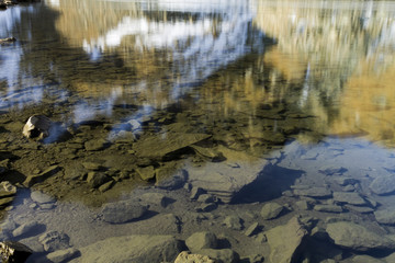 Alpine lake mirror